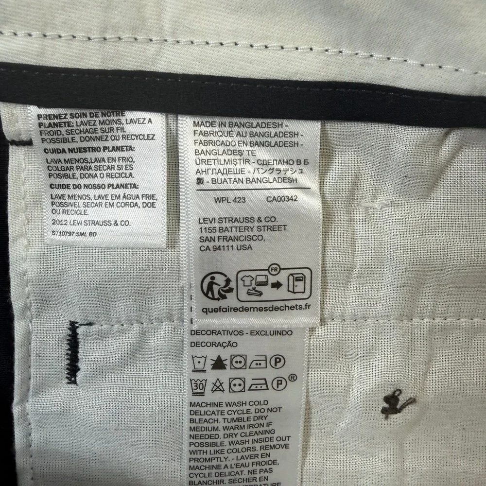 New Dockers Easy Khaki Classic Fit Pants Mens Size 38x29 Navy Blue Stretch